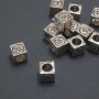 Pandora-Kubus-Perle 7 mm, Lochdurchmesser 4,7 mm, Verpackung 20 g, 13 Stück (+ -)
