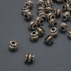 Zubehör – Perlen-Einsätze, Innen Ø 2,2 mm (+ -), Ø 6,5×6 mm (+ -), silberfarbener Metall, Verpackung 20 g, 32 Stück (+ -)