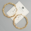 Xuping-Ohrringe, Dicke 3,5 mm, Durchmesser 39×41 mm, Vergoldung 18K