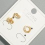 Xuping-Ohrstecker mit weißen Strasssteinen, Durchmesser ca. 8 mm, 18K-Vergoldung