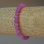 Armband aus getöntem Quarz im Amethystlook, glatte Kugeln, Elastikfaden, Durchmesser ca. 6,5 mm, Länge ca. 18 cm (Stretch)