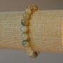Armband aus Phantomquarz mit Rutil, Naturstein, glatte Kugeln, Durchmesser ca. 8 mm, Länge ca. 18 cm (Stretcharmband)