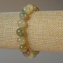 Armband aus Phantomquarz mit Rutile, aus natürlichem Stein, glatte Perlen, Durchmesser ca. 10 mm, Länge ca. 18 cm, elastisch (Stretch)