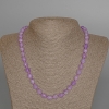 Lavendel-Amethyst Halskette aus Naturstein, facettierte Kugeln, Durchmesser ca. 8 mm, Länge ca. 49 cm