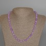 Lavendel-Amethyst Halskette aus Naturstein, facettierte Kugeln, Durchmesser ca. 8 mm, Länge ca. 49 cm