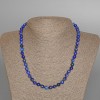 Halskette Lapislazuli Naturstein glatte Kugeln, Durchmesser ca. 6 mm, Länge ca. 47 cm
