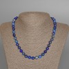 Halskette Lapislazuli Naturstein, glatte Kugeln, Durchmesser ca. 8 mm, Länge ca. 47 cm