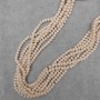 Beige facettierte Rondellperlen aus tschechischem Kristall, Durchmesser 6x5 mm, Länge ca. 41 mm, auf Faden