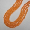 Perlen aus tschechischem Kristall, orange-transparentes facettiertes Rondell, Durchmesser 8×6 mm, Länge ca. 41 mm, auf Faden