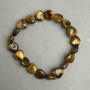 Armband 'Herz' aus Tigerauge Naturstein, Durchmesser 10 x 10 x 5 mm ±, Länge ca. 18 cm ± (Stretch)