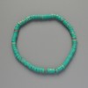 Armband aus türkisfarbenem Varizit – Scheibenperlen, Durchmesser ca. 4,5 × 2,5 mm, Länge ca. 18 cm (elastisch)
