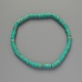 Armband aus türkisfarbenem Varizit – Scheibenperlen, Durchmesser ca. 4,5 × 2,5 mm, Länge ca. 18 cm (elastisch)
