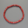 Armband aus rotem Varizit (gepresst) Scheiben, Durchmesser ca. 4,5 × 2,5 mm, Länge ca. 18 cm (Elastikarmband)