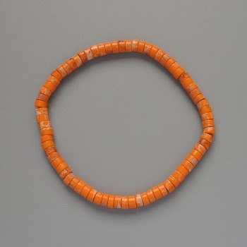 Varizit-Armband orangefarben (gepresst) Scheiben, Durchmesser 4,5 × 2,5 mm, Länge ca. 18 cm (elastisch)