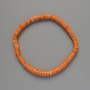 Varizit-Armband orangefarben (gepresst) Scheiben, Durchmesser 4,5 × 2,5 mm, Länge ca. 18 cm (elastisch)