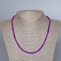 Amethystkette (künstlich) facettierte Rondellen, Durchmesser ca. 4,5×2,5 mm, Länge 48 cm