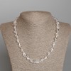 Kette aus Bergkristall, facettierte Perlen, Durchmesser 9 × 12 mm ±, Länge 48 cm ±