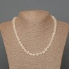 Kette aus Bergkristall, natürlicher Stein, facettierte Würfelperlen, Durchmesser 7 mm, Länge ca. 46 cm