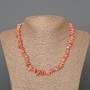 Kette aus Rhodochrosit-Naturstein, Rhodochrosit-Krümel, Ø 8×3 mm, Länge ca. 47 cm