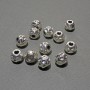 Perlenfassung – Perleinsatz, Abmessungen 9×7 mm, 5 mm ±, Innendurchmesser ca. 3 mm, Verpackung 12 Stück ± 20 g