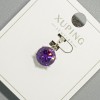 Xuping-Anhänger mit violettem Kristall, Durchmesser ca. 9 mm, Länge ca. 17 mm, Rhodiumbeschichtung