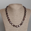 Kette aus natürlichem Granat, facettierte Granatkugeln, Durchmesser 12×14 mm, Länge ca. 51 cm