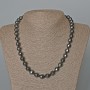 Kette aus facettiertem Hämatit, Ø ca. 10 mm, Länge ca. 48 cm