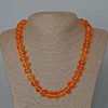 Kette aus orangefarbenem Kristall (bernsteinfarbene Tönung), facettierte Glasperlen, Durchmesser 12 × 8 mm ±, Länge 50 cm+