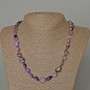 Kette aus Charoit, natürlicher Stein, facettierte Perlen, Durchmesser 10×12 mm ±, Länge 50 cm ±