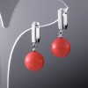 Ohrringe Elegant Mallorca, orange Kugel, 12 mm, mit englischem Verschluss