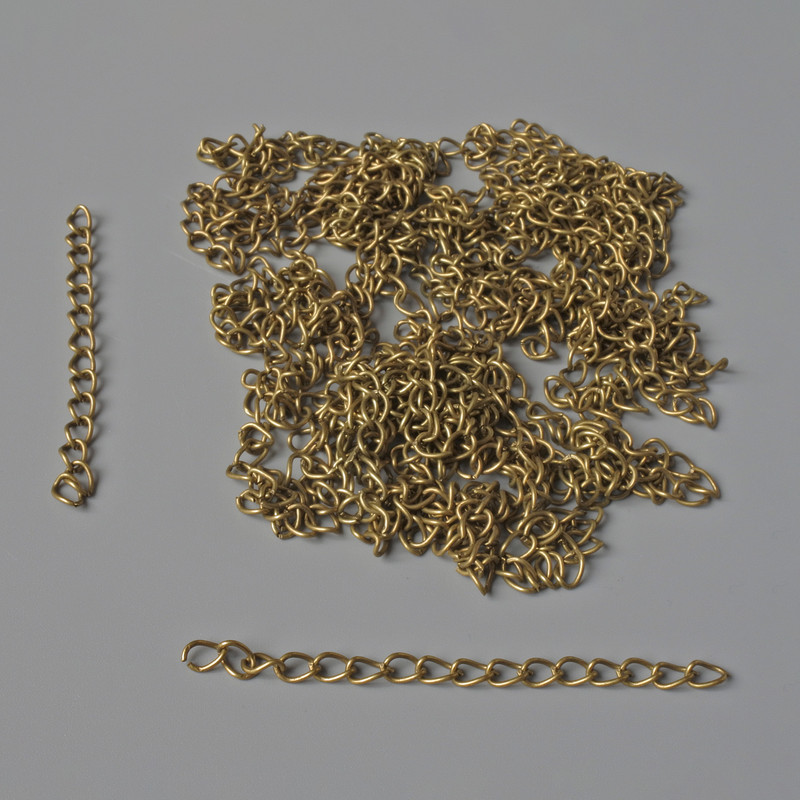 Zusätzliche Verlängerungskette in bronzefarbener Metalloptik, 7 cm, +/- Verpackung 34 g