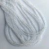 Transparente weiße Rondellperlen aus tschechischem Kristall, Durchmesser 3,5 × 2,5 mm, Länge 40 cm