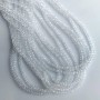 Transparente weiße Rondellperlen aus tschechischem Kristall, Durchmesser 3,5 × 2,5 mm, Länge 40 cm
