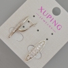 Xuping-Ohrstecker mit weißen Strasssteinen, Durchmesser 23 × 6 mm, Rhodiumbeschichtung