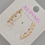 Ohrringe Xuping 'Herzen' mit weißen Steinen, Durchmesser 22×4 mm ± ohne Verschluss, 18K-Vergoldung