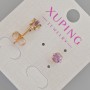 Xuping-Ohrstecker mit violettem Kristall
