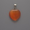 Herz-Anhänger Katzenauge orange, Durchmesser 20×20×5 mm+-, Länge 26 mm+-