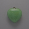 Herz-Anhänger aus Nephrit-Jade, Durchmesser ca. 30×30×12 mm, Länge ca. 36 mm