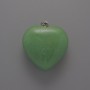 Herz-Anhänger aus Nephrit-Jade, Durchmesser ca. 30×30×12 mm, Länge ca. 36 mm