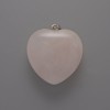 Kettenanhänger Herz Rosenquarz, Durchmesser 26×27×11 mm+