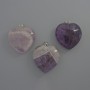 Herz-Amethyst-Anhänger, Abmessungen 30×30×12 mm, Länge ca. 36 mm