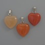 Herz-Anhänger aus Karneol, Durchmesser 15×15×6 mm+-, Länge 23 mm+