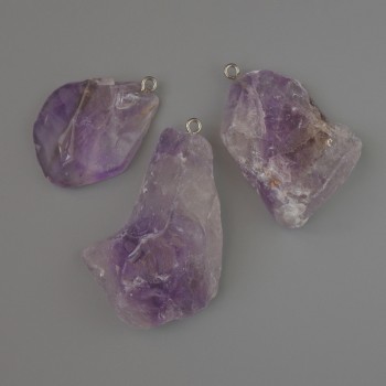 Amethyst-Anhänger aus natürlichem Stein, Durchmesser 35×26 bis 52×33 mm, assortiert