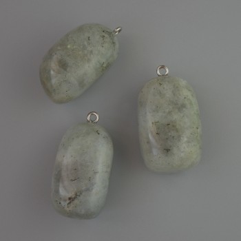 Anhänger aus Labradorit, natürlicher Stein, Durchmesser 35×17 mm+