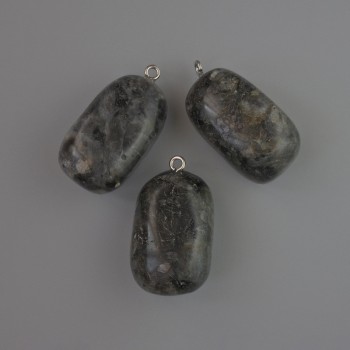 Anhänger Labradorit, natürlicher Stein, Durchmesser 35×17 mm+