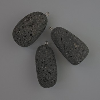 Anhänger aus Lava, Durchmesser 38 × 18 mm+