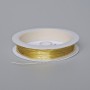 Zierdraht für Schmuck, Zitronengelb, Durchmesser 0,3 mm, Spule, 18 m