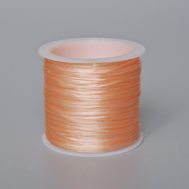 Beigefarbenes Bastelgummiband, Spule, Länge 30 m+