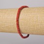 Armband aus rotem Jaspis, glatte Rondell-Perlen, Durchmesser ca. 4×2 mm, Länge ca. 18 cm, Elastikband