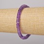 Armband aus natürlichem Amethyst, glatte Rondellen, Durchmesser 6×2 mm, Länge ca. 18 cm (Stretch)